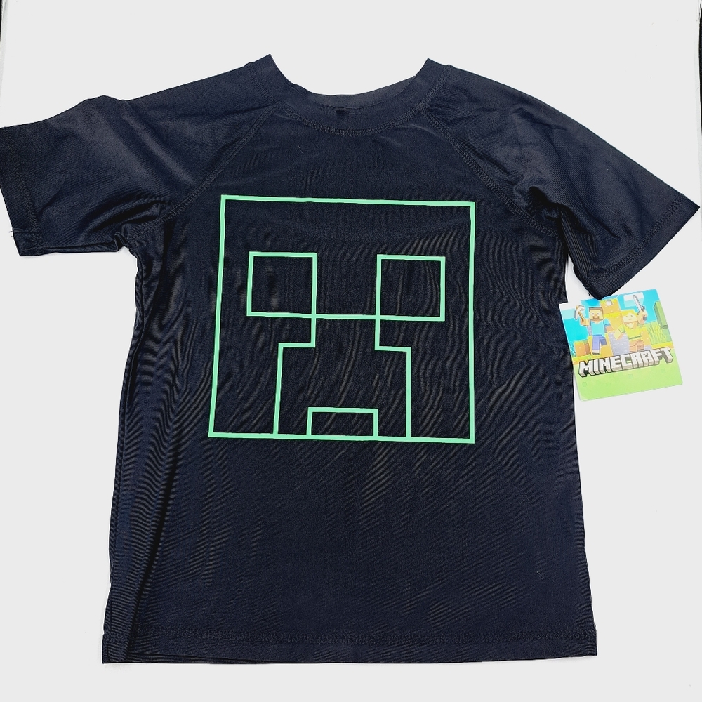 Ultraviolet Protection 50+ Minecraft Creeper T-Shirt Size Small